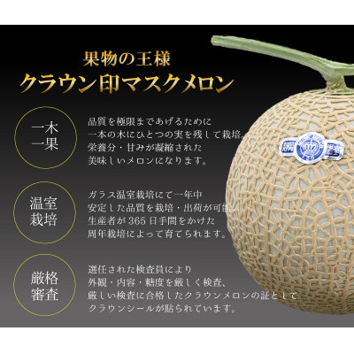 【厳選】高級クラウンマスクメロン山級　1.4kg以上×1玉入り【配送不可地域：離島・北海道・沖縄県・四国・九州】【1596790】