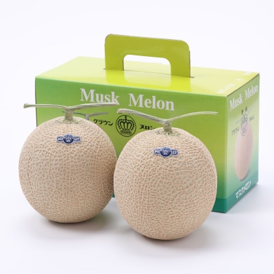 【通年出荷】クラウンメロン(小玉) 2玉詰【配送不可地域：離島・北海道・沖縄県】【1486520】