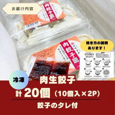 創業昭和五十三年　すすきの　冷凍【肉餃子】　25g×10個　2パック　計20個【餃子のタレ付き】【配送不可地域：離島・北海道・沖縄県・四国・九州】【1671362】
