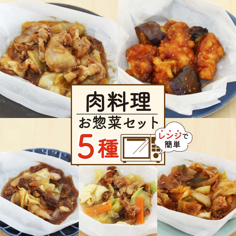 肉料理 ミールキット 5種 セット 紙包み 簡単 料理 冷凍 おかず レンジ 調理 韓国 料理 おつまみ 静岡県 藤枝市