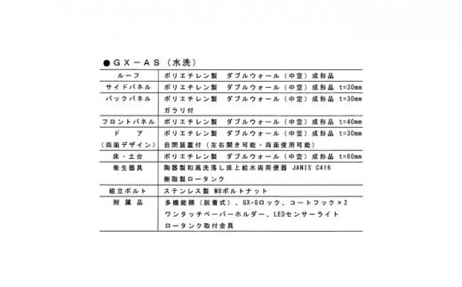 日野興業 仮設トイレ GX-AS 水洗式 陶器製 和式便器