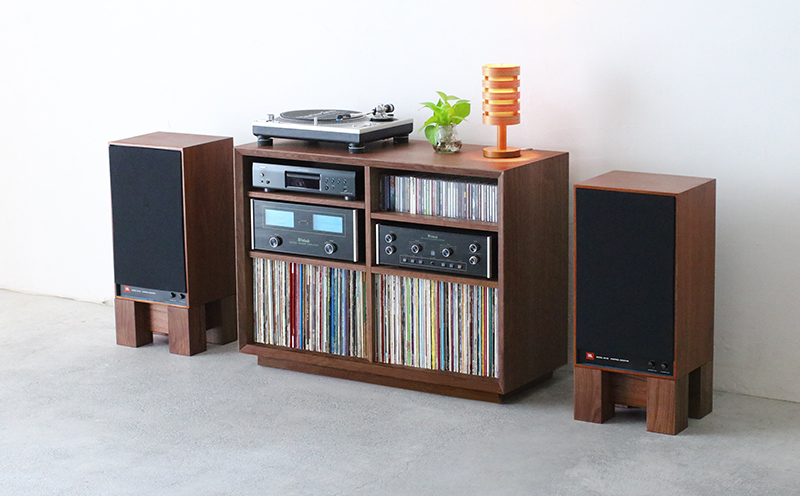  スピーカー スタンド 2個セット ウォールナット材 W36×D29.8×H18cm  多目的 便利 スピーカースタンド 木 木材 無垢材 オイル仕上げ 秋山木工 家具 インテリア シンプル ナチュラル おしゃれ 国産 静岡県 藤枝市