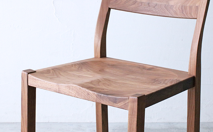 椅子 チェア 4脚 セット ダイニング 木製 無垢 ウォールナット ウォルナット 秋山木工 家具