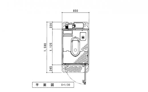 日野興業 仮設トイレ GX-ACP plus 簡易水洗式 樹脂製 和式便器