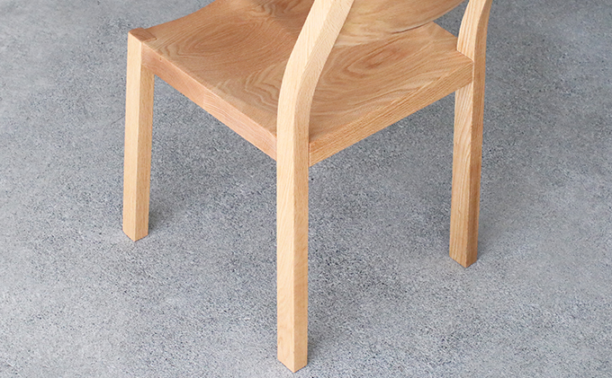 椅子 チェア 1脚 ダイニング 木製 無垢 オーク 秋山木工 家具
