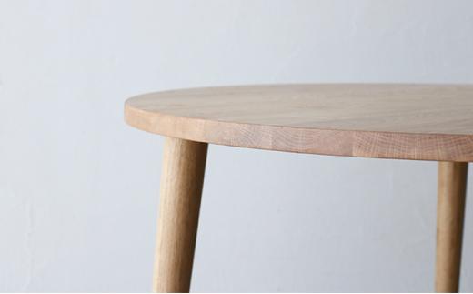秋山木工 ダイニング ラウンド テーブル φ118×H70cm ナラ 無垢 家具 木製 リビング シンプル おしゃれ 国産 ナチュラル