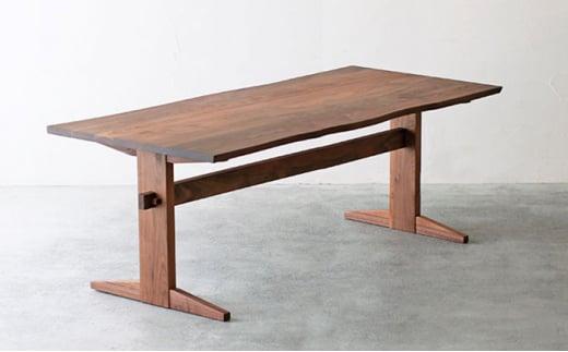秋山木工 ダイニング テーブル W180xD80xH70cm ウォールナット ウォルナット 無垢 家具 木製 リビング シンプル おしゃれ 国産 ナチュラル