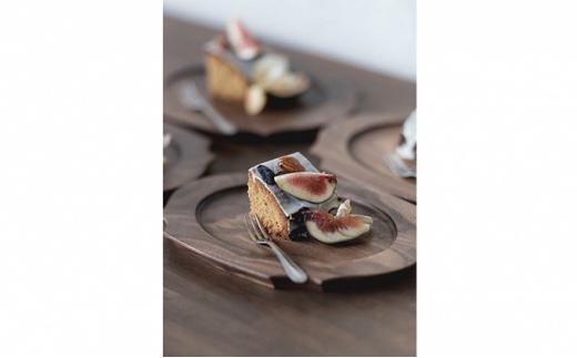 ウッド プレート 木のお皿 Woodplate M 無垢 アメリカンブラックウォールナット材 木製 食器 お皿 デザート