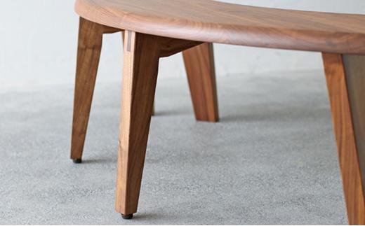 秋山木工 ラウンド ベンチ 丸テーブル用 ウォールナット ウォルナット 無垢 木材 チェア 椅子 家具 インテリア