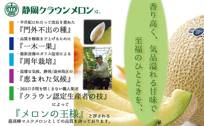 数量限定！『クラウンメロン 山等級 ”極みメロン” 2玉』 【桐箱入】 人気 厳選 ギフト 贈り物 デザート グルメ 果物 袋井市 果物類 メロン青肉 フルーツ 