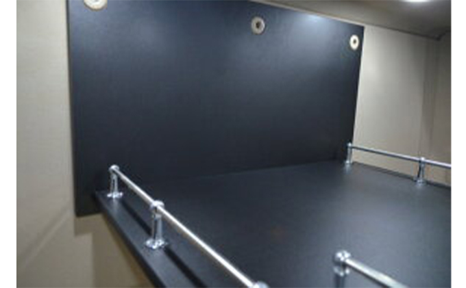 日野 17レンジャー専用（ハイルーフ/ワイドボディ用）オーバーヘッドコンソール【パイプ付】 車 部品 車両 ワイド車 ハイルーフ専用 マットブラック 