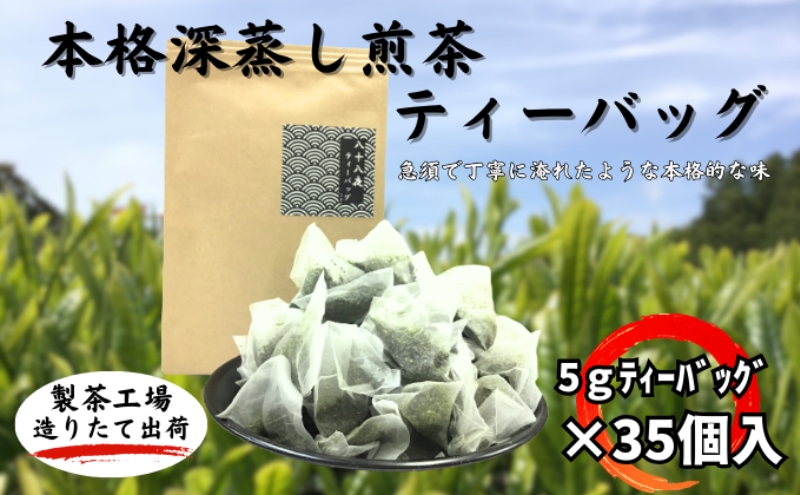 本格深蒸し煎茶ティーバッグ 大袋（5g×35個入） お茶 緑茶 