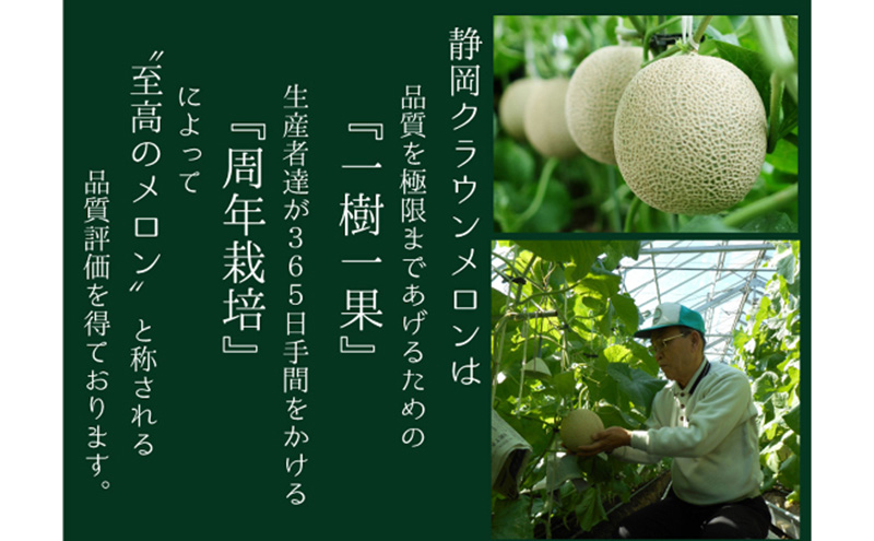 【お中元用】『クラウンメロン 山等級1玉』 熨斗シール付き化粧箱入り　お届け：2024年7月1日～31日 