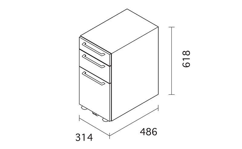 Holis ムーブユニット DD-HF190/DB バルバーニ 国産 家具 木製 収納 引出 勉強 書斎 鍵 シンプル デザイン 静岡 袋井市