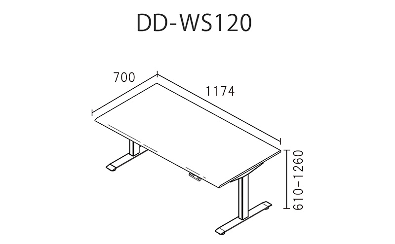 WORKSTUDIO 電動昇降デスク  DD-WS120MRB バルバーニ リモートワーク 在宅 テレワーク パソコンデスク 電動 昇降 OKIN ワークデスク 収納 書斎 静岡 袋井市