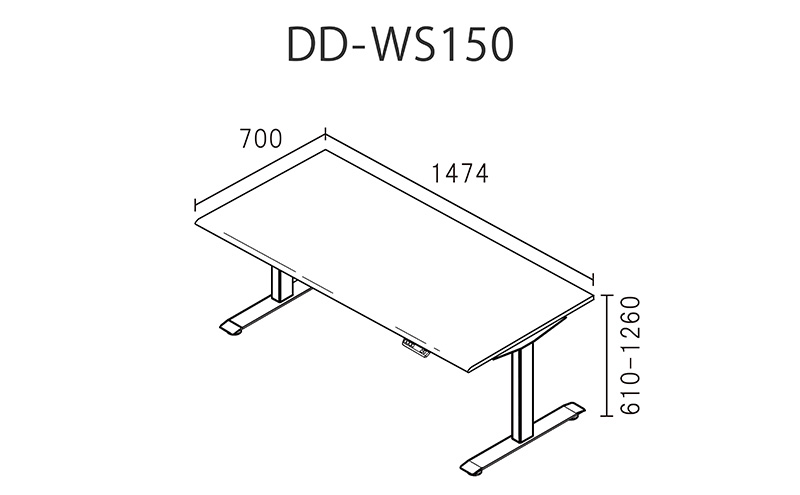 WORKSTUDIO 電動昇降デスク  DD-WS150DAB バルバーニ リモートワーク 在宅 テレワーク パソコンデスク 電動 昇降 OKIN ワークデスク 収納 書斎 静岡 袋井市