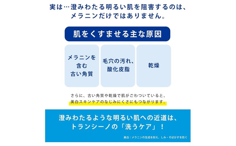 トランシーノ薬用クリアウォッシュEX 100g ３本セット 洗顔 洗うケア 肌荒れ防止 くすみ感ケア うるおい 毛穴 透明感 保湿 トランシーノ 第一三共