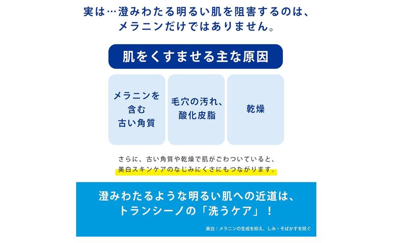 トランシーノ薬用クリアジェルウォッシュ110g ３本セット　洗顔 洗うケア 肌荒れ防止 くすみ感ケア うるおい すっきり 毛穴 透明感 保湿 トランシーノ 第一三共