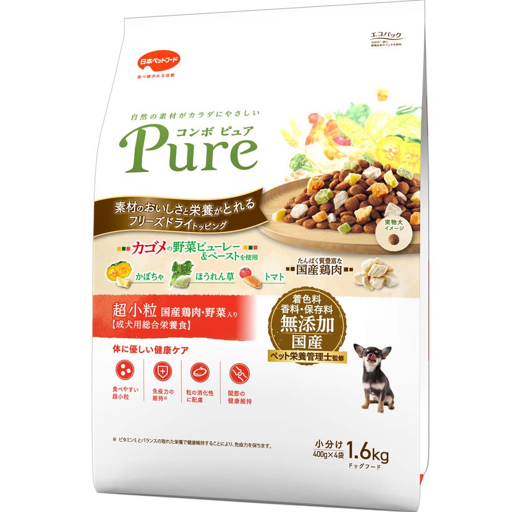 コンボ ピュア ドッグ 超小粒 1.6kg ｘ8(ケース単位) ドッグフード