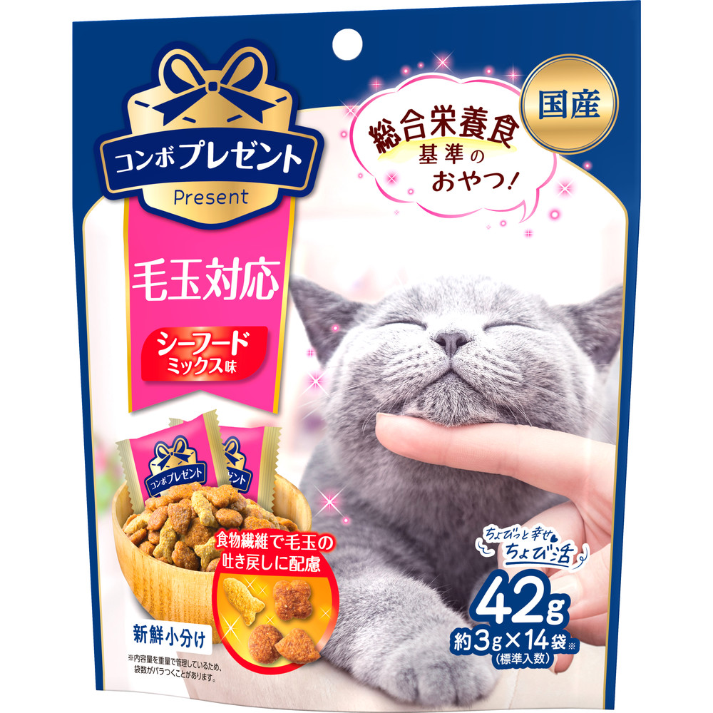 コンボ プレゼント キャット おやつ 毛玉対応 42g ｘ30(ケース単位) キャットフード
