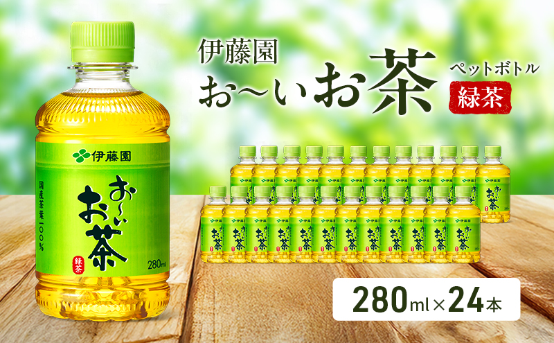 お～いお茶 緑茶 ペット 280ml×24本 お茶 ペットボトル 飲み物 飲料 国産茶葉 伊藤園 静岡県 袋井市