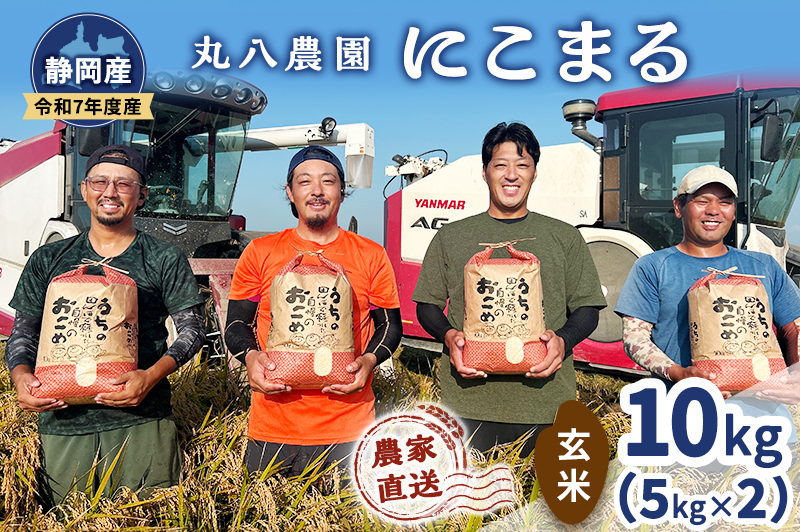 お米 令和7年度産静岡産にこまる玄米5kg×2 米 コメ にこまる 玄米 袋井市 静岡県