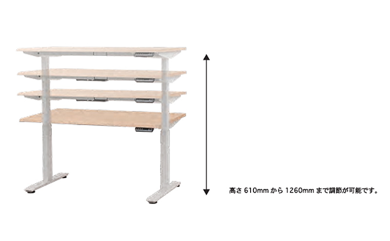 WORK STUDIO コンパクト電動昇降デスク DD-WC12060-GYB 机 デスク リモートワーク 在宅 テレワーク パソコンデスク 電動 昇降 ワークデスク 収納 書斎 静岡 袋井市