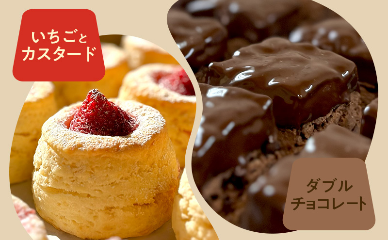 スコーンセット／スコーン／スコーン詰め合わせ（6点セット/のーこー50g、ショコラ50g、くるみメープル50g、クリームチーズとあんこ80g、いちごとカスタード50g、ダブルチョコレート50g 各1個）