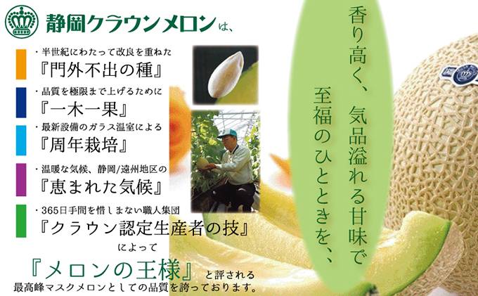 【3ヶ月定期便】クラウンメロン（白上級）1玉入　 