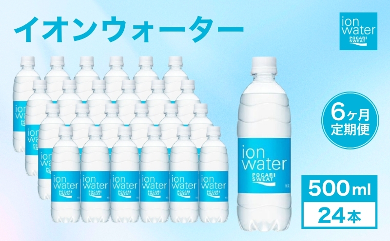 イオンウォーター 定期便 6ヶ月 500ml 24本 大塚製薬 ポカリスエット ポカリ スポーツドリンク イオン飲料 スポーツ トレーニング アウトドア 熱中症対策 健康 6回