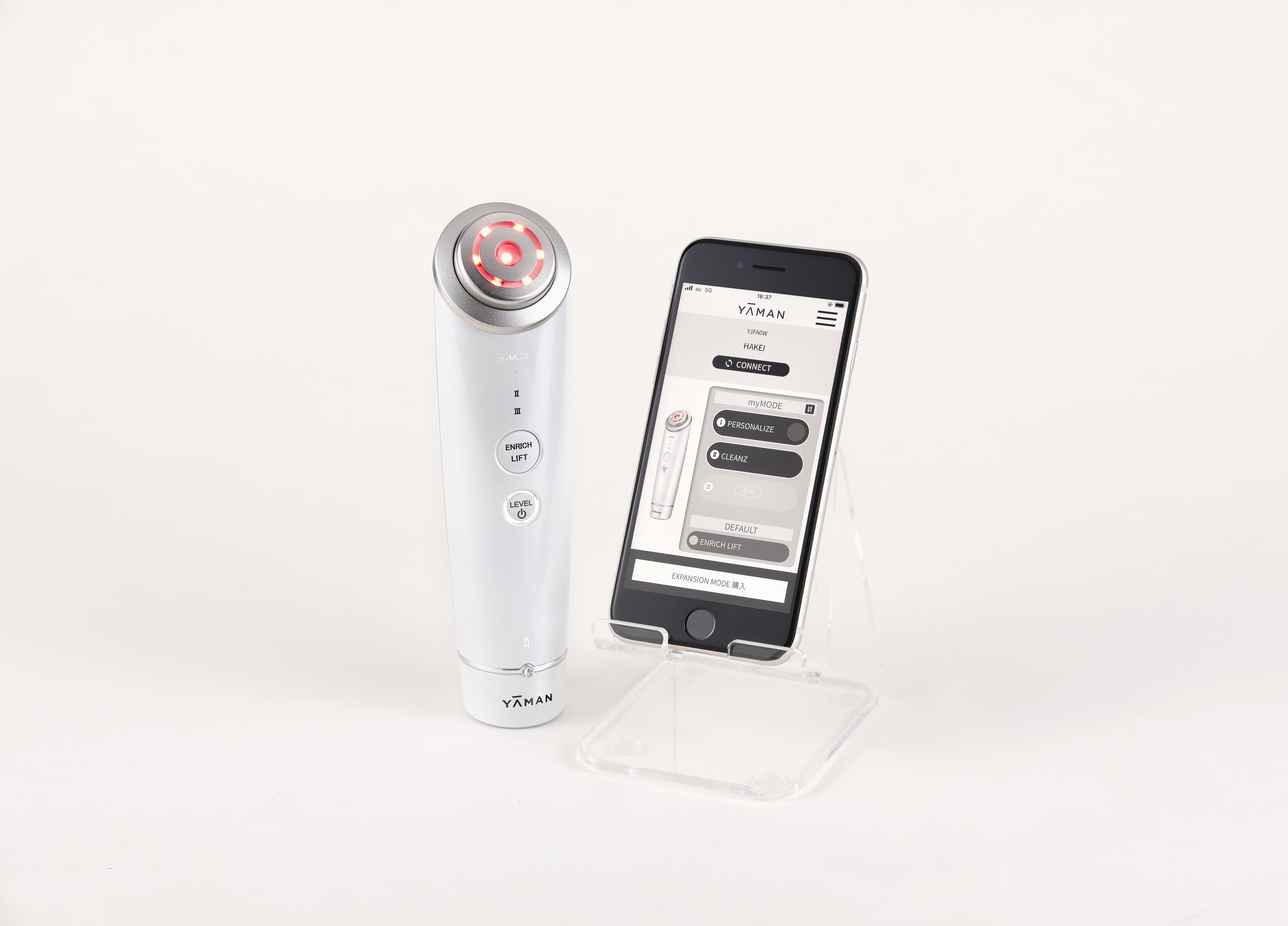 YA-MAN ヤーマン 波形テクノロジー 美顔器 ハケイ HAKEI(YJFA0W) | 美容家電 多機能 美顔器 AI美顔器 アプリ連動 サーテック RF EMS ラジオ派 LED 毛穴ケア フェイシャル 次世代アンチエイジング 浸透美容 乾燥 うるおい リフトケア リフトアップ 目元ケア 