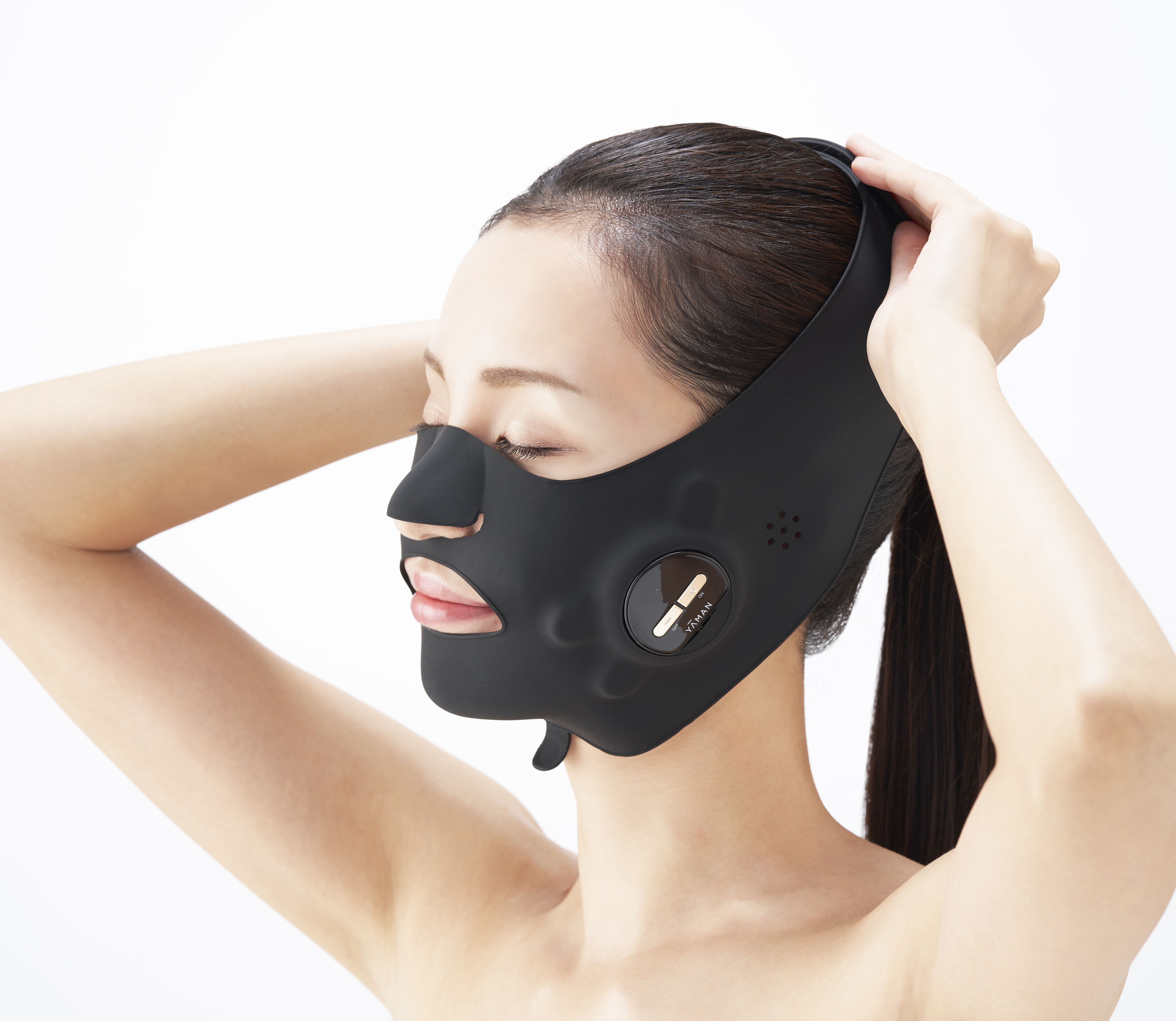 YA-MAN ヤーマン ウェアラブルEMS美顔器 メディリフトプラス セラムセットMEDI LIFT PLUS(EPM18BB2) | 美容 家電 ビューティー リフトアップ エイジングケア 表情筋 フェイスライン フェイシャルケア たるみ くすみ マスク 保湿 ハンズフリー