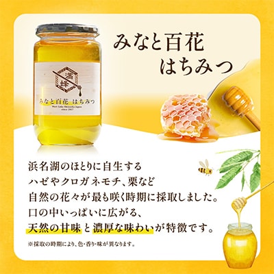 浜名湖ほとりの天然はちみつ みなと百花はちみつ 300g・みなと百花はちみつ 180g　2本セット【1390853】