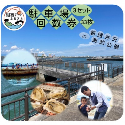 新居弁天海釣公園★駐車場回数券 3セット(33枚綴)【1450320】