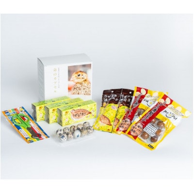 うずらぼっくす　命のカプセル〈うずら生卵・うずら燻製玉子2種・殻割ハサミ〉【配送不可地域：離島】【1508072】