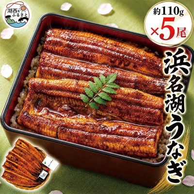 食品添加物不使用の浜名湖うなぎ蒲焼　約110g蒲焼×5尾(付属タレ×1、山椒×5)【配送不可地域：離島】【1616751】