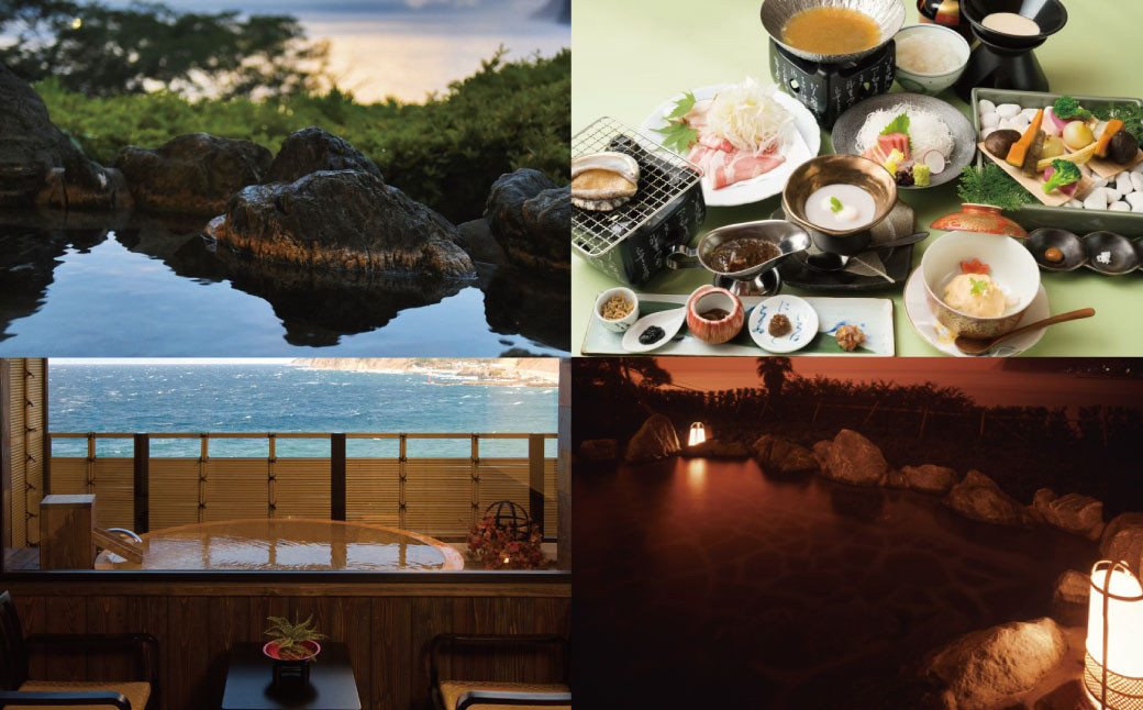 土肥温泉 新海花亭いずみ 源泉かけ流し 露天風呂付客室 宿泊券 2名様 1室 (１泊２食付) 【静岡県 伊豆市 温泉 温泉宿 宿泊券 宿泊 旅行 旅行クーポン 商品券 静岡 伊豆 西伊豆 土肥温泉 新海花亭いずみ 松原公園 土肥金山 ビーチ 恋人岬 旅人岬 駿河湾 観光 伊豆観光 食事あり 夕食付き 朝食付き 源泉かけ流し 露天風呂付 客室 二間タイプ 季節 会席料理 和食 洋食】　F-32