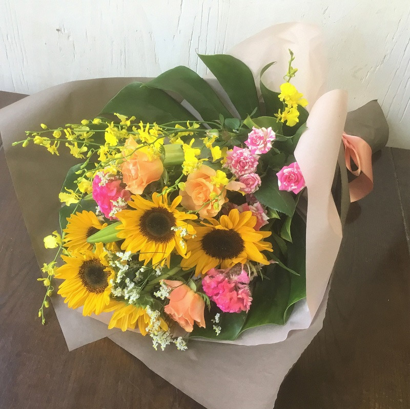 あきつフルール アニバーサリーフラワーギフト （花束）【伊豆 花 ギフト フラワー アレンジメント ブーケ】　 019-001