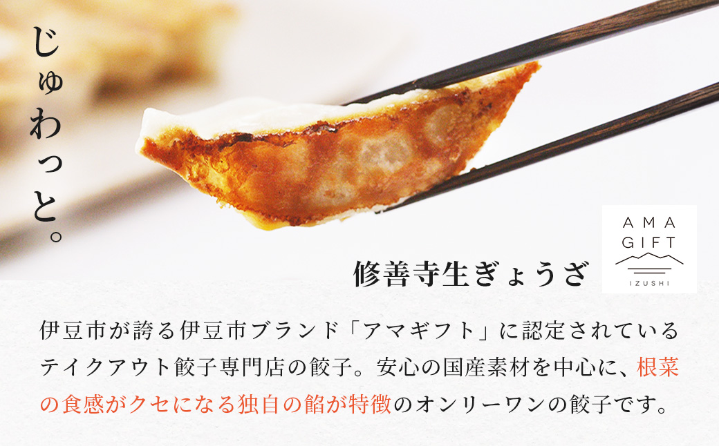 修善寺生ぎょうざ３種食べくらべセット（冷凍）60個入 |　餃子 餃子 餃子 ぎょうざ ぎょうざ [012-018]| 餃子 冷凍 お取り寄せ 食べ比べ 地元食材 ヤーコン 素材 手作り グルメ ご当地 人気 詰め合せ おすすめ こだわり 簡単 調理 ジューシー ヘルシー もちもち 皮 静岡 伊豆 伊豆市 