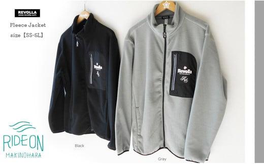 005-104　【ネイビー・4L】ポケットロゴ　フリースジャケット　男女兼用