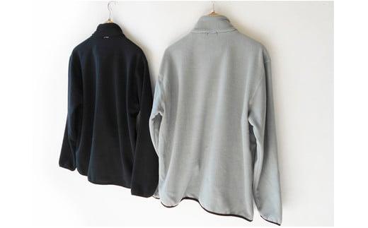 005-104　【ネイビー・5L】ポケットロゴ　フリースジャケット　男女兼用