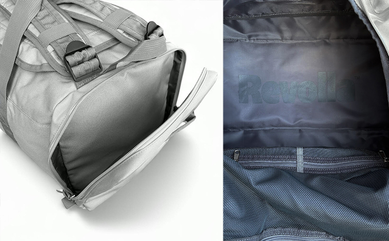 【グレー】【撥水/大容量】3WAYスクエアボストンリュック 2色 ブラック グレー ショルダー バッグ リュック リュックサック ボストン 手持ち 3WAY アウトドア 35L ゴルフバッグ プレゼント 誕生日 お祝い 送料無料 撥水 便利 快適 かっこいい オシャレ ユニセックス 男女兼用 静岡県 牧之原市 REVOLLA