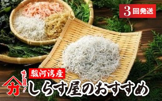 しらす 味が自慢の駿河湾産しらす屋のおすすめ 3回 発送 定期便 しょうゆ しらす 干し 釜揚げ 料理 丼 チャーハン パスタ うどん ごはん おかず おすすめ 新鮮 海 海鮮 静岡県 牧之原市 ヤマカ藤田商店