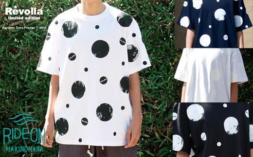 005-142　デザイナーがワンポイントずつシルクプリントした ランダムドットTシャツ