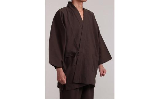 061-20　【紺・Lサイズ】織り・縫製　地元遠州製　梨地織作務衣