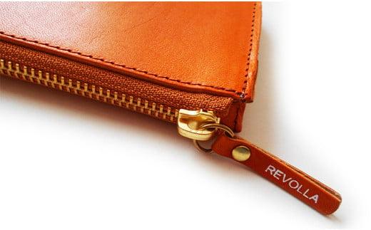 005-112　【ネイビー】薄型デザイン　職人仕上げ　牛革Lジップロングウォレット　男女兼用