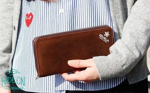 005-35　【ブラック】ヌバックレザーロングウォレット