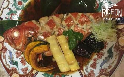 125-2　海まで0分の宿　ペットも泊まれる海岸通り　ペア宿泊券（金目鯛コース）