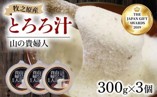 【ZIP!の「水卜あさみと一緒に朝ごはん」で紹介されました!】 冷凍 自然薯 100％ とろろ汁 山の貴婦人 300g × 3 パック セット とろろ 山芋 ヤマイモ 山いも じねんじょ 滋養強壮 お取り寄せ ギフト グルメ 贈答 人気 静岡県 牧之原市 尾白弁当