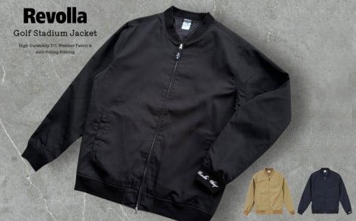 005-178 【ベージュ】 Revolla ゴルフスタジアムジャケット 高耐久T/Cウェザー＆毛玉レスリブ仕様 5サイズ 3色 選べる S M L XL XXL